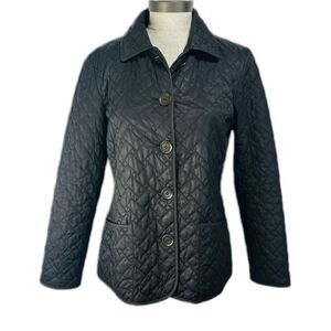 Cole Haan Signature Quilted Coat Jacket Down Insulated Womens Sz 4P Vintage Y2K